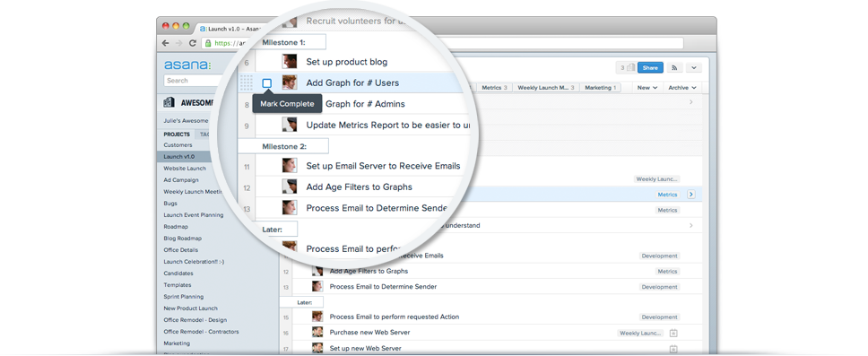 Asana screenshot